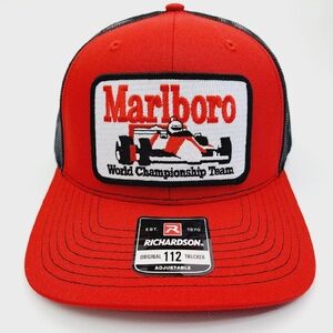 Marlboro Red and Black Richardson 112 Trucker Hat